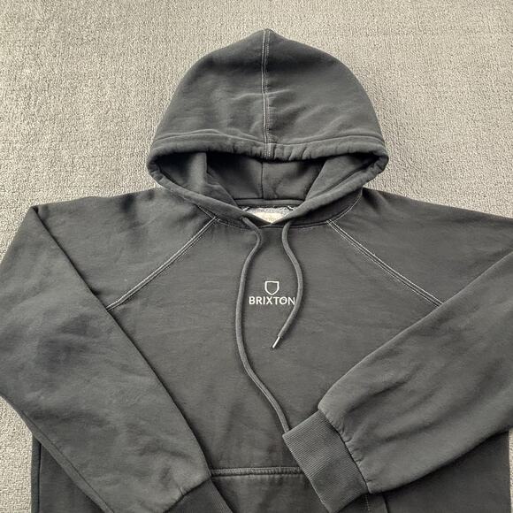 Brixton Hoodie Adult Large Gray Long Sleeve Sweater Sweatshirt Casual Men's - Picture 3 of 14